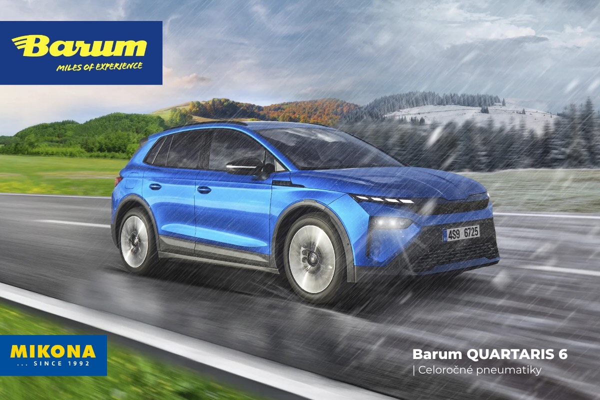 Barum Quartaris 6 – celoročná pneumatika pre osobné autá a SUV Celoročná pneumatika Barum Quartaris 6 so smerovým dezénom v tvare V