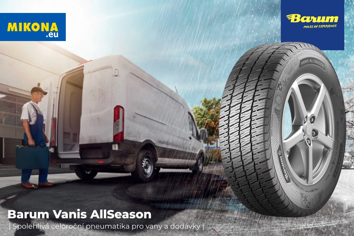 Detail dezénu Barum Vanis AllSeason – celoroční pneumatika s robustní konstrukcí pro dodávky a užitková vozidla.