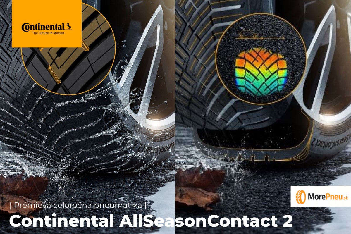 Continental AllSeasonContact 2 Celoročné pneumatiky Continental AllSeasonContact 2 – istota na suchej, mokrej aj zimnej vozovke