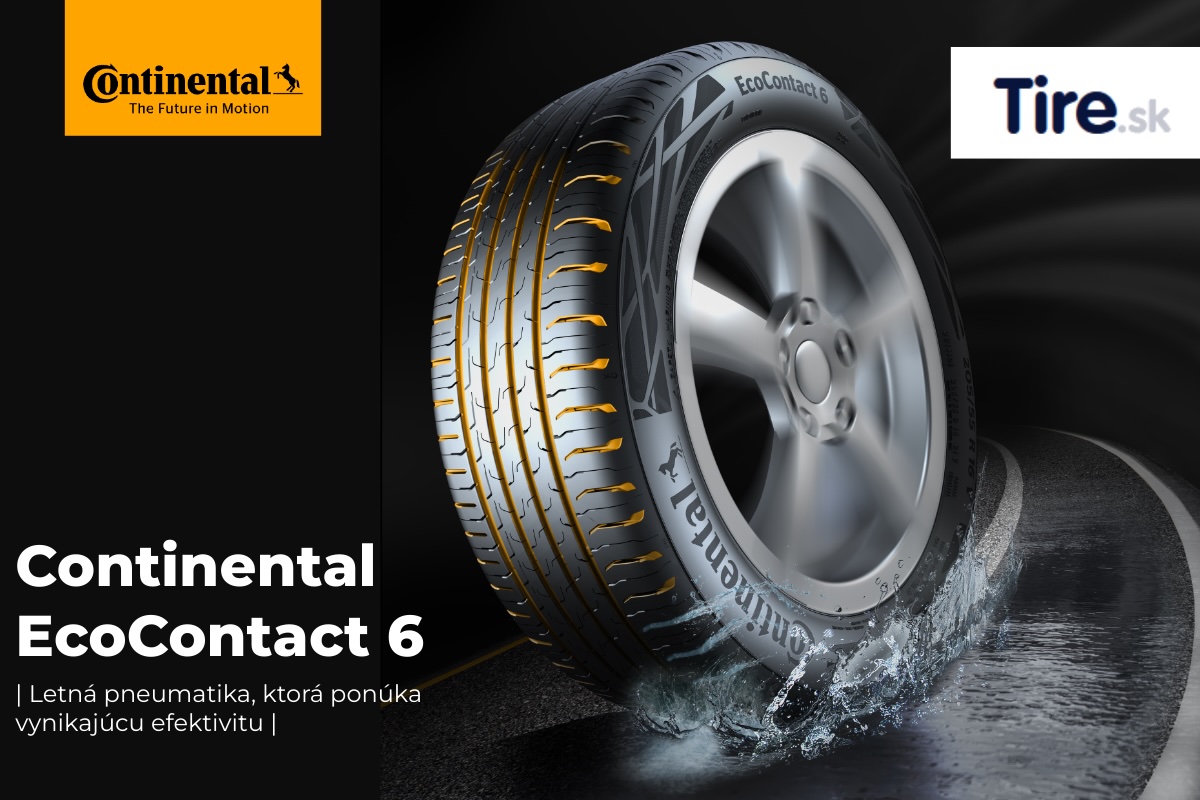 Continental EcoContact 6 letná pneumatika – dezén, bočný pohľad, výkonná a úsporná letná pneumatika pre osobné autá a SUV