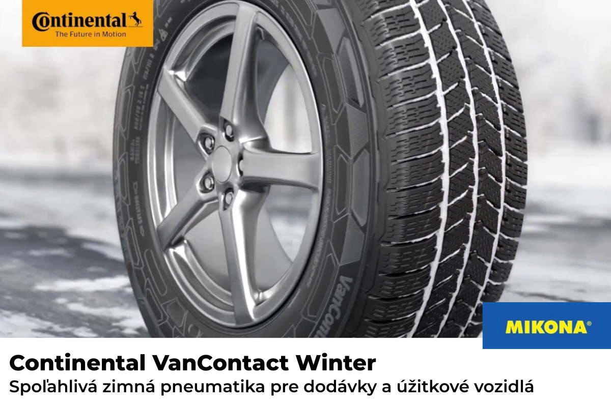 Detail zimného dezénu pneumatiky Continental VanContact Winter pre dodávky.