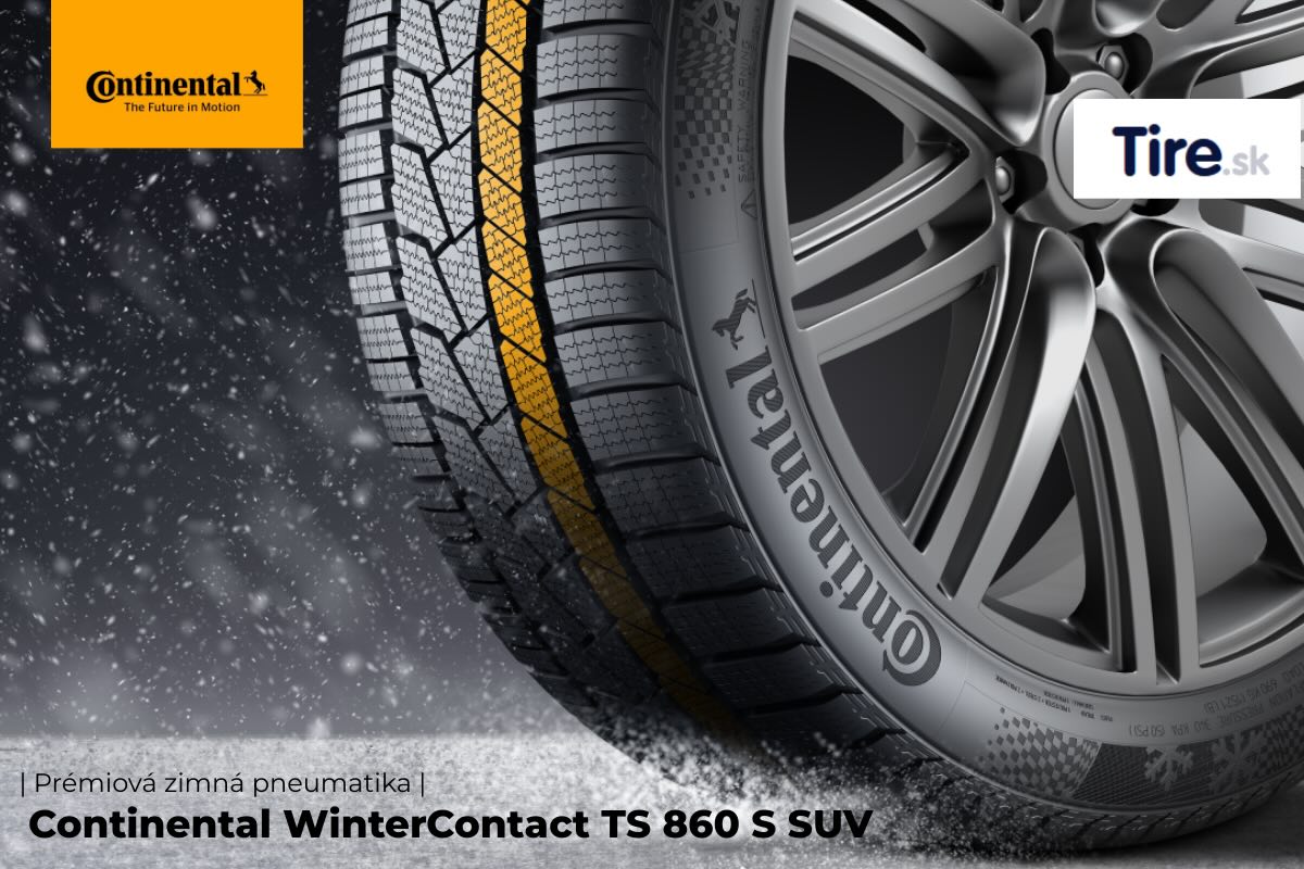 Zimné pneumatiky Continental TS 860 S SUV Detail zimného dezénu pneumatiky Continental TS 860 S SUV so zvýraznenou štruktúrou lamiel a snehových drážok pre maximálny záber.