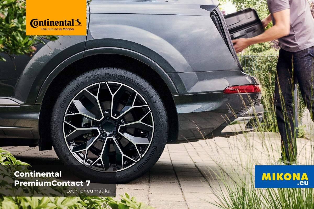 Letní pneumatika Continental PremiumContact 7 – detail dezénu a bočnice
