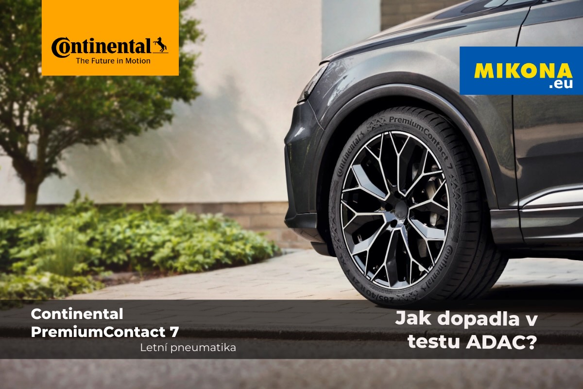 Continental PremiumContact 7 získal v teste ADAC 2024 (rozměr 215/55 R17) první místo.