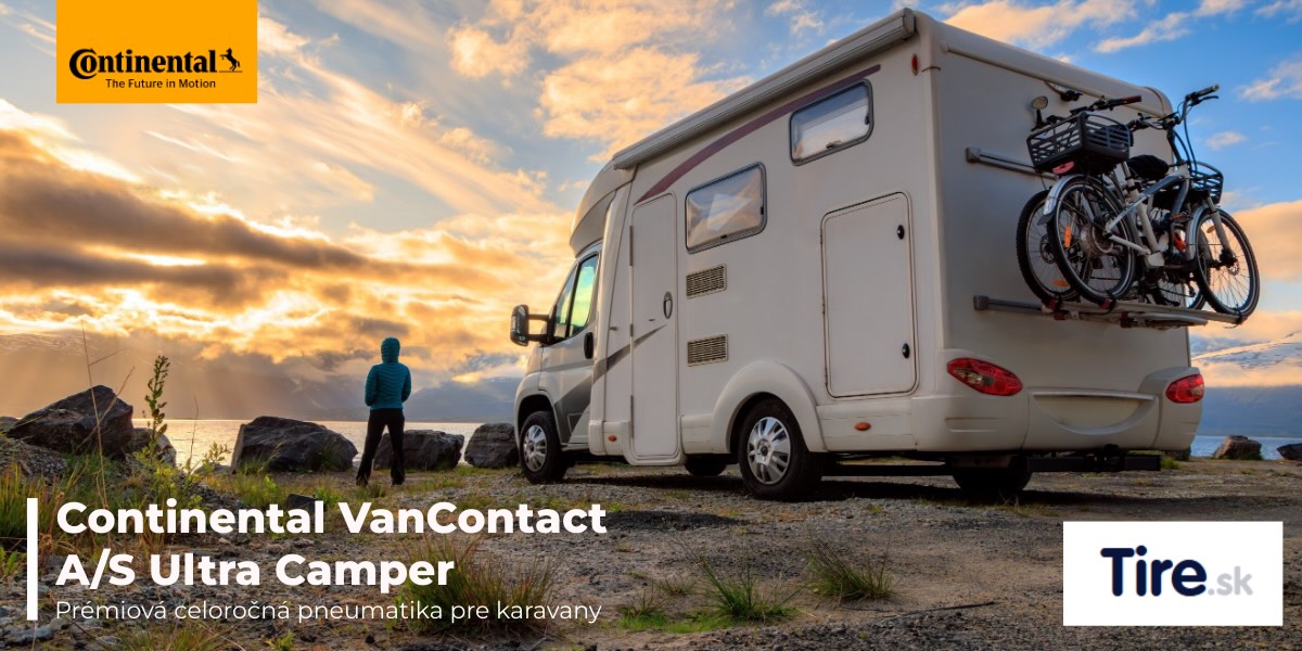 Continental VanContact A/S Ultra Camper – celoročná pneumatika pre karavany a dodávky so zosilnenou bočnicou a zimnou certifikáciou.