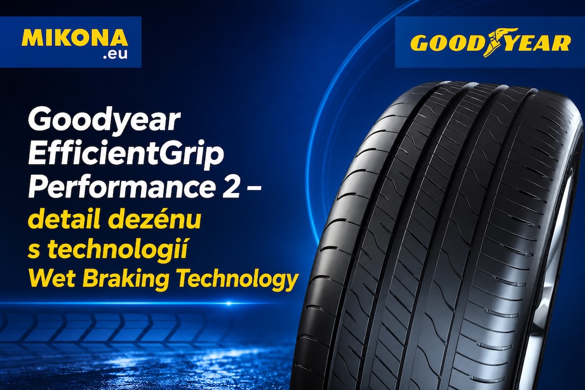 Goodyear EfficientGrip Performance 2 – detail dezénu s technologií Wet Braking Technology