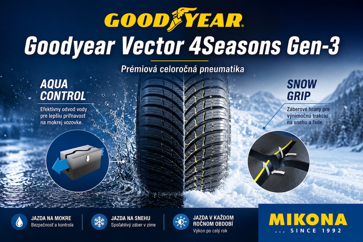 Goodyear Vector 4Seasons Gen-3 celoročná pneumatika pre osobné vozidlá