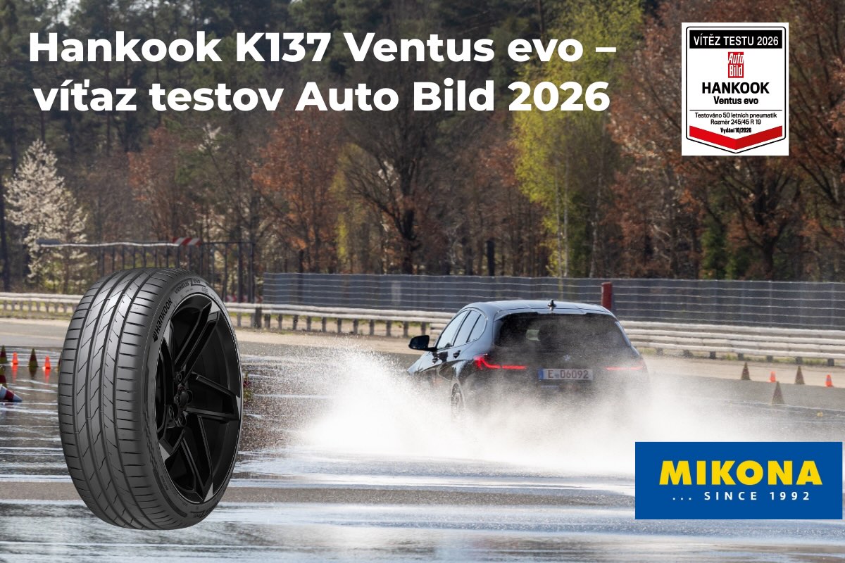 Hankook K137 Ventus evo – víťaz testov Auto Bild 2026, letná UHP pneumatika