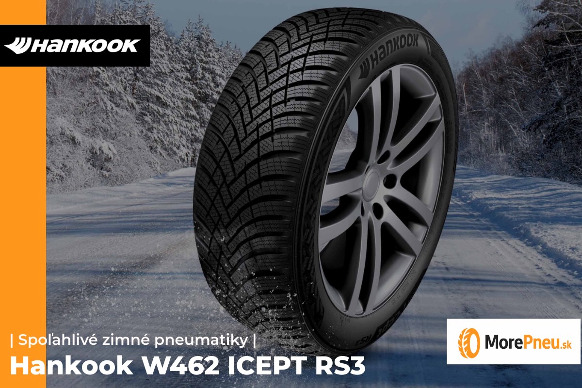 Zimná pneumatika Hankook W462 i*cept RS3 – dezén pre istotu na snehu a mokrej vozovke, prezentácia Morepneu.sk