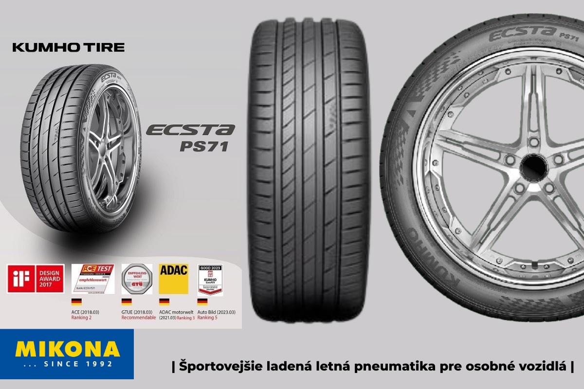 Placeholder obrázok – detail dezénu Kumho PS71 Ecsta so štyrmi širokými pozdĺžnymi drážkami