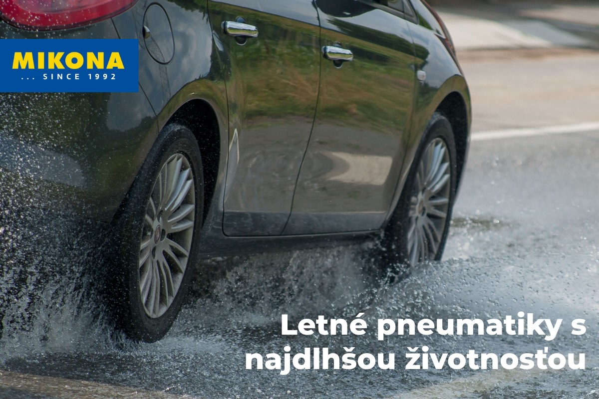 Letné pneumatiky na osobnom aute pri jazde na mokrej vozovke – téma životnosť letných pneumatík
