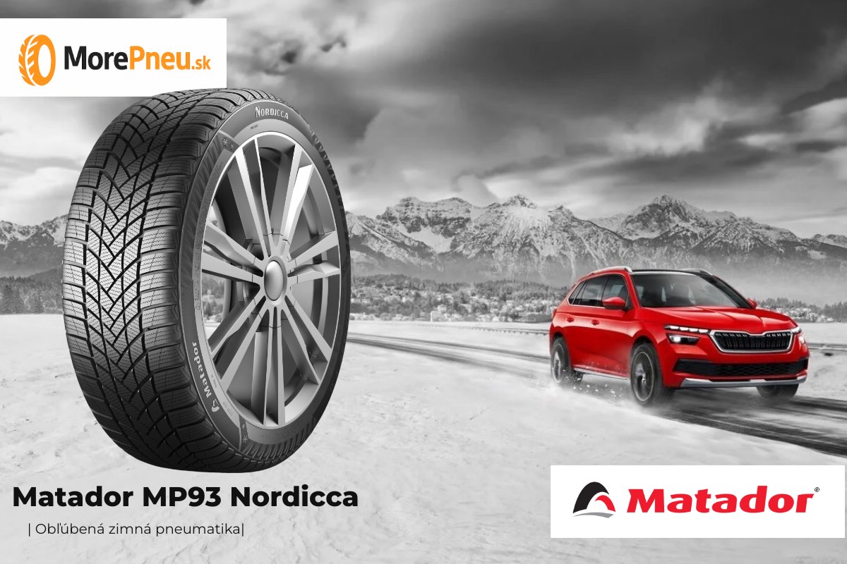 Matador MP93 Nordicca Zimné pneumatiky Matador MP93 Nordicca – dezén pre istotu na snehu a mokrej ceste