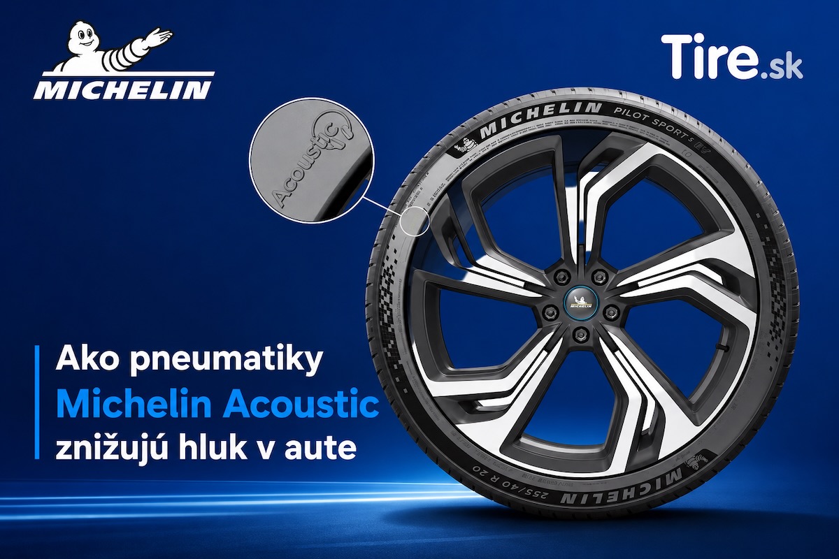 Technológia Michelin Acoustic pomáha znížiť hluk v kabíne auta a zvyšuje komfort počas jazdy.