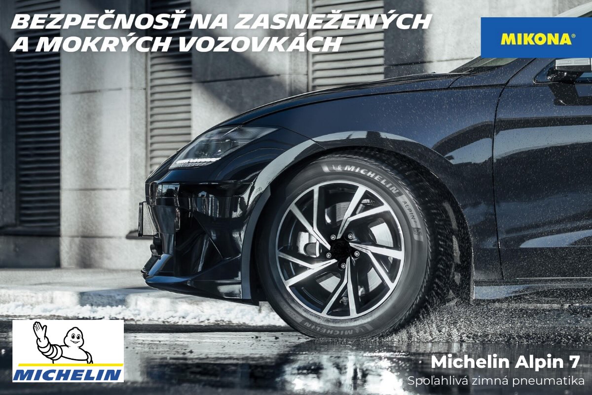Zimné pneumatiky Michelin Alpin 7 na idúcom aute – bezpečná jazda na snehu aj na mokrej vozovke