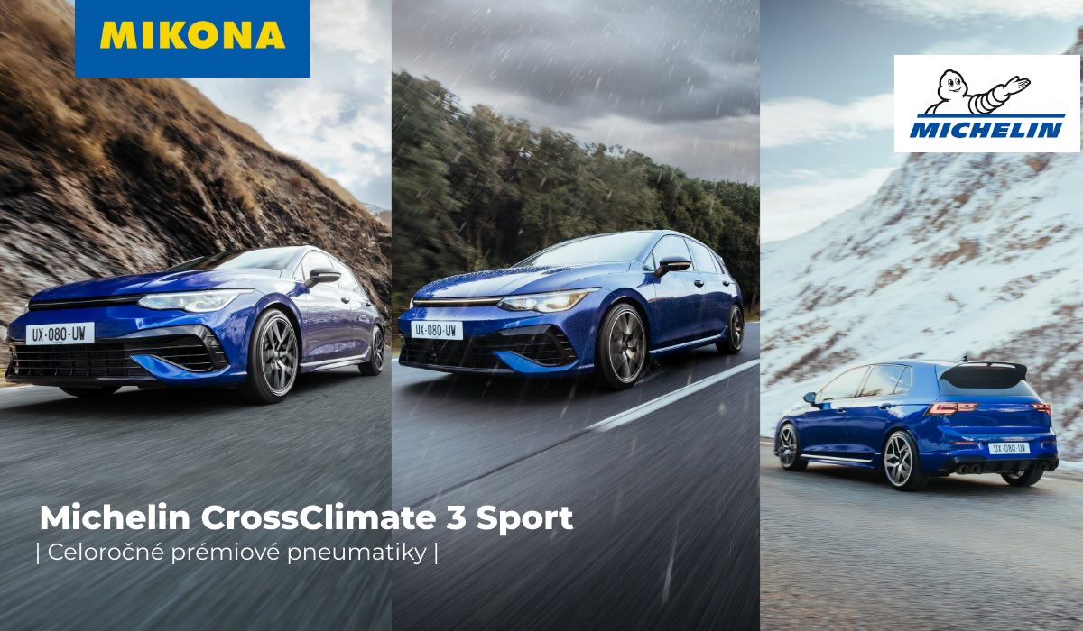 MICHELIN CROSSCLIMATE 3 SPORT ideálna celoročná pneumatika pre dynamicky jazdiacich vodičov.