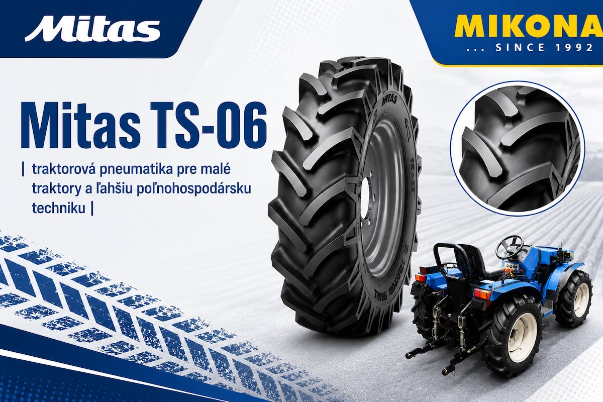Detail dezénu Mitas TS-06 Detail dezénu Mitas TS-06 so záberovým vzorom pre malé traktory