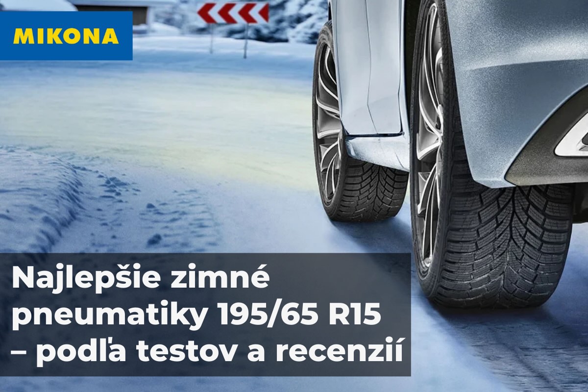 Auto obuté v zimných pneumatikách jazdí po zasneženej ceste – ilustrácia k téme Najlepšie zimné pneumatiky 195/65 R15 podľa testov a recenzií.