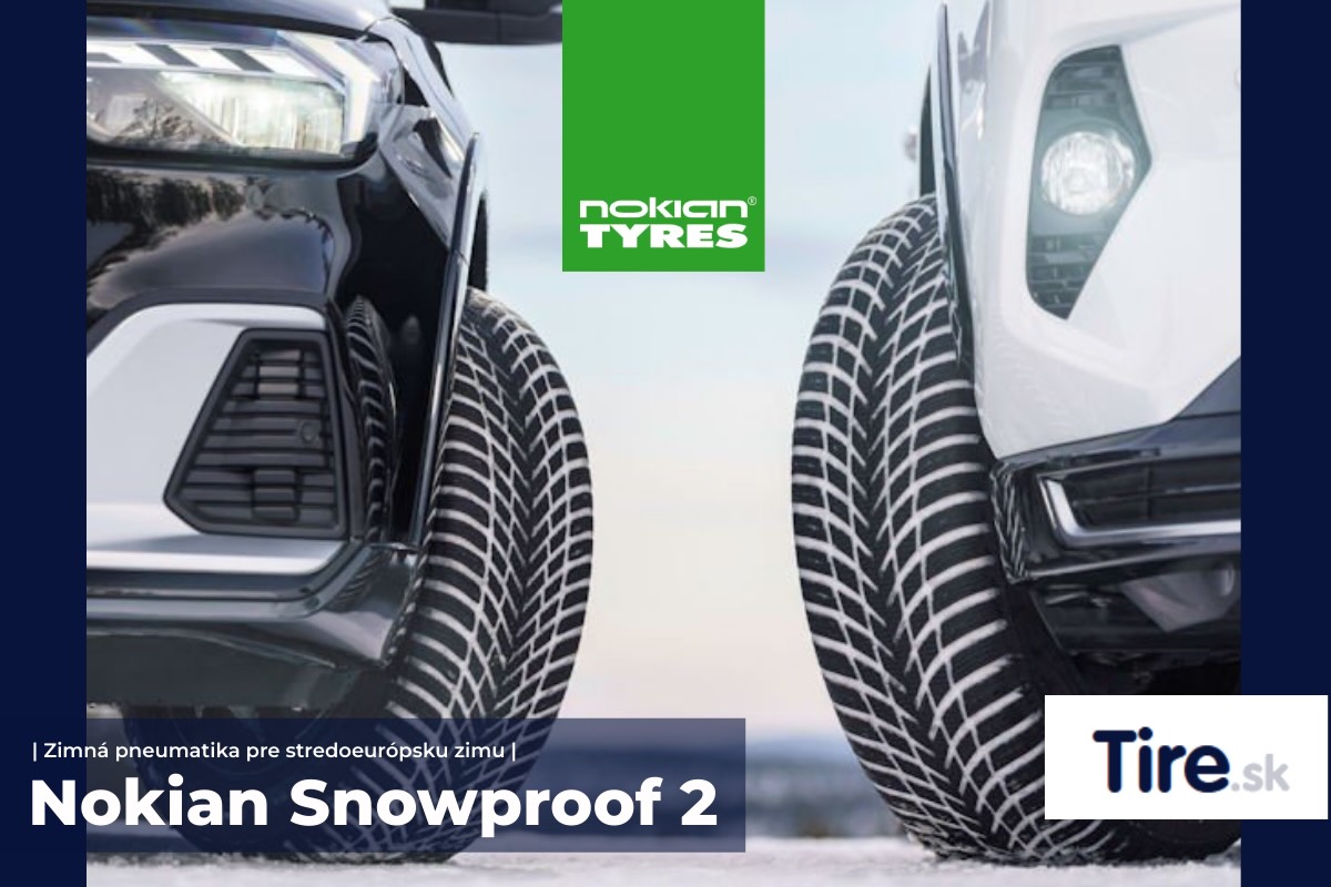 Nokian Snowproof 2 – zimná pneumatika pre stredoeurópsku zimu Detail dezénu Nokian Snowproof 2 na zasneženej ceste