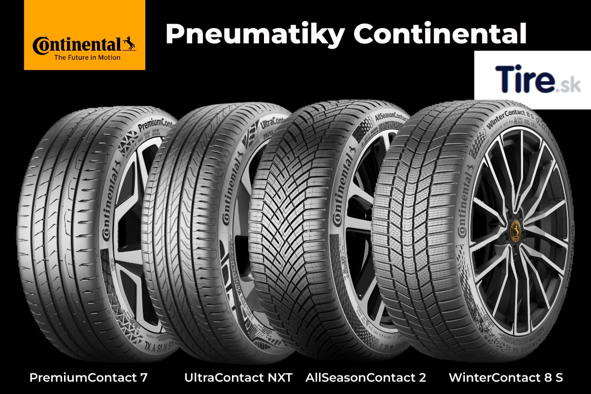 Pneumatiky Continental na tire.sk – PremiumContact 7, UltraContact NXT, AllSeasonContact 2 a WinterContact 8 S