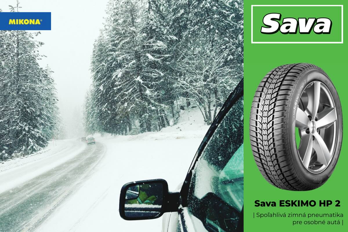 Detail dezénu Sava ESKIMO HP 2 – zimná pneumatika s drážkami a blokmi pre lepší záber, stabilitu a bezpečné brzdenie v zime.