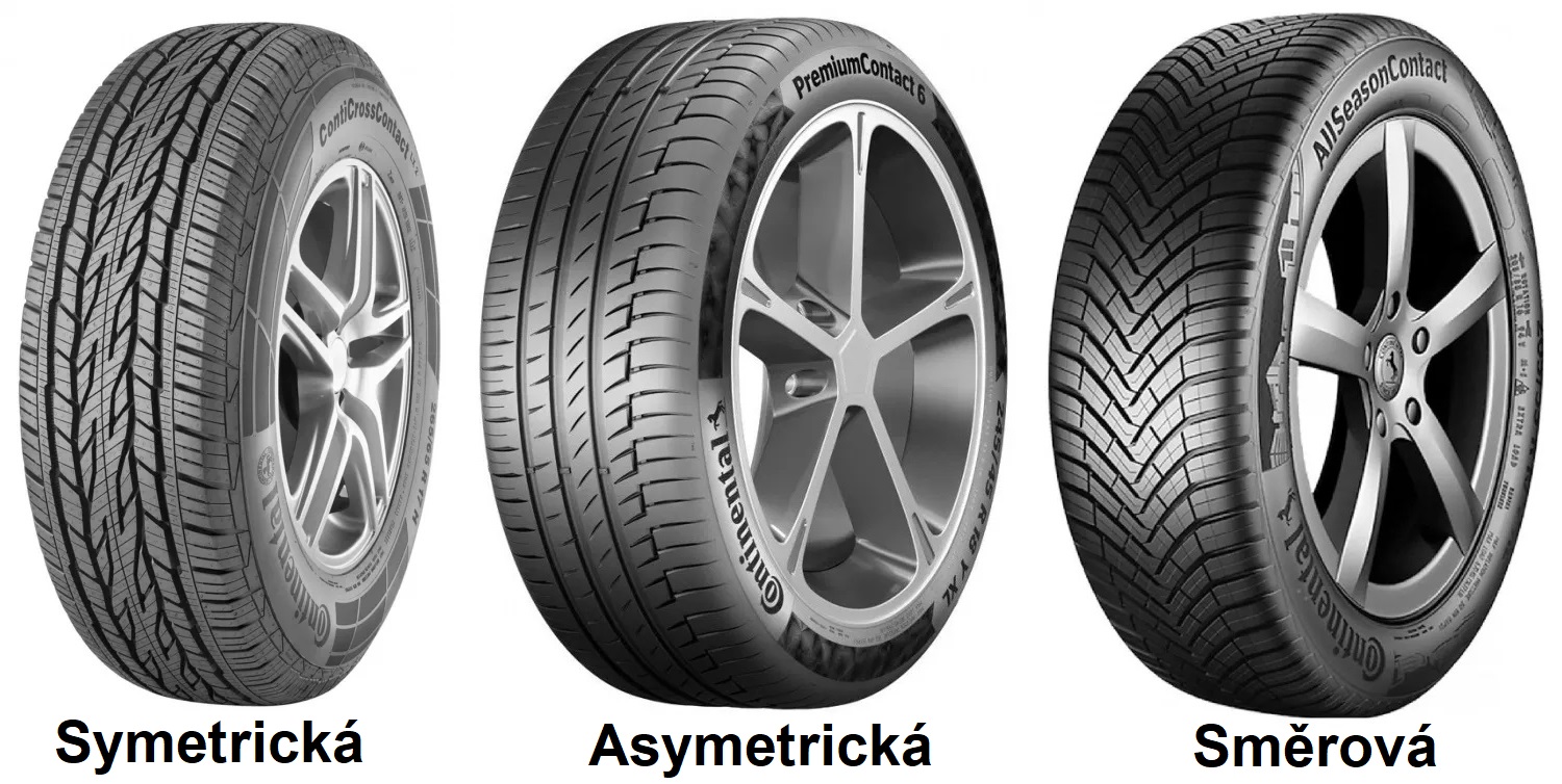 Typy konstrukce pneumatik.