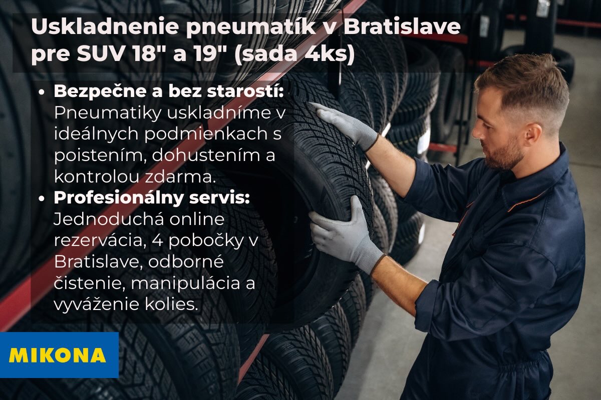 Uskladnenie SUV pneumatík Bratislava