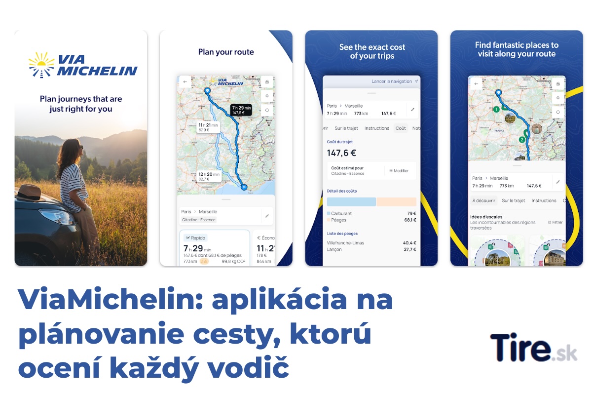 ViaMichelin aplikácia – plánovanie trasy, výpočet nákladov a objavovanie miest na ceste