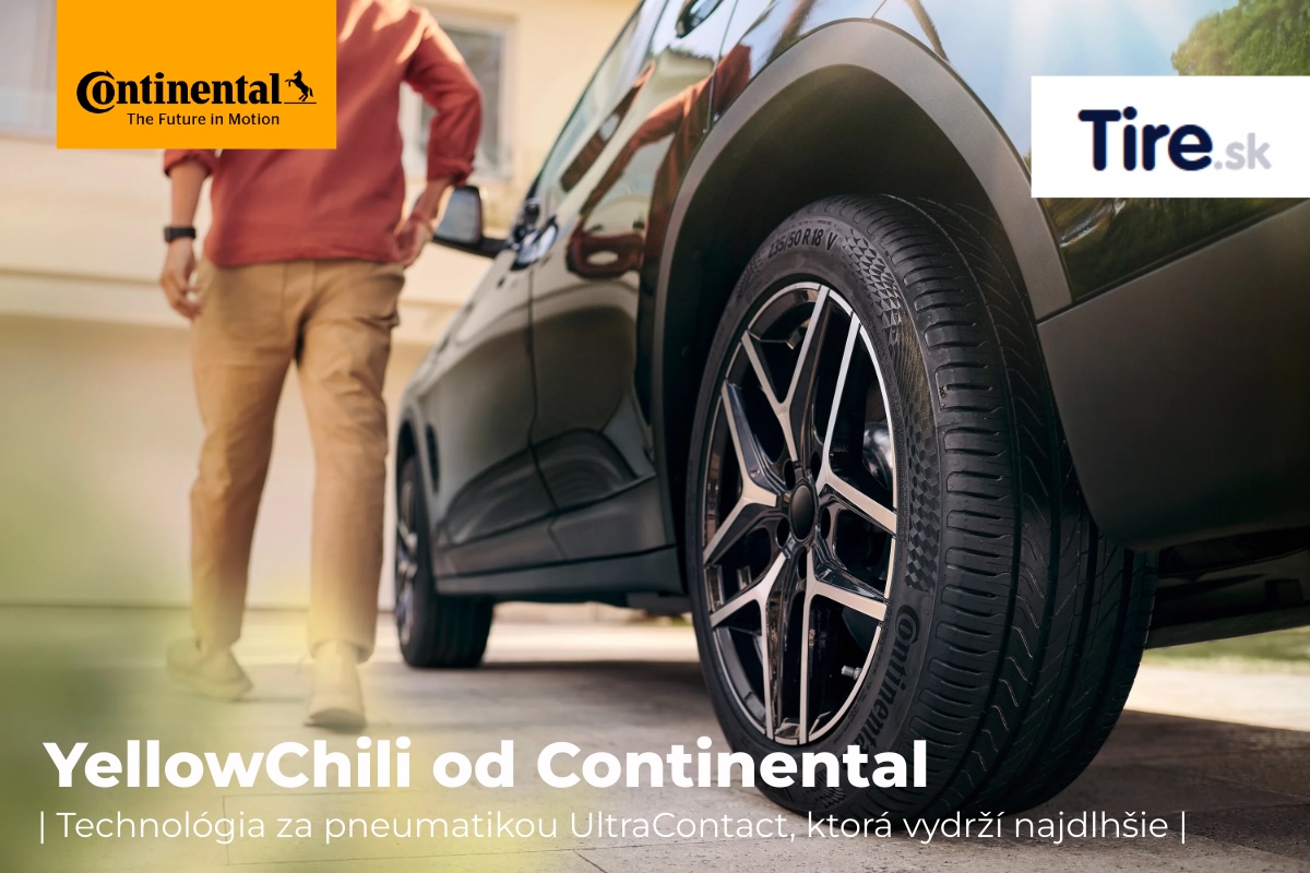 YellowChili od Continental — zmes behúňa pneumatiky UltraContact pre maximálnu životnosť a nízky valivý odpor