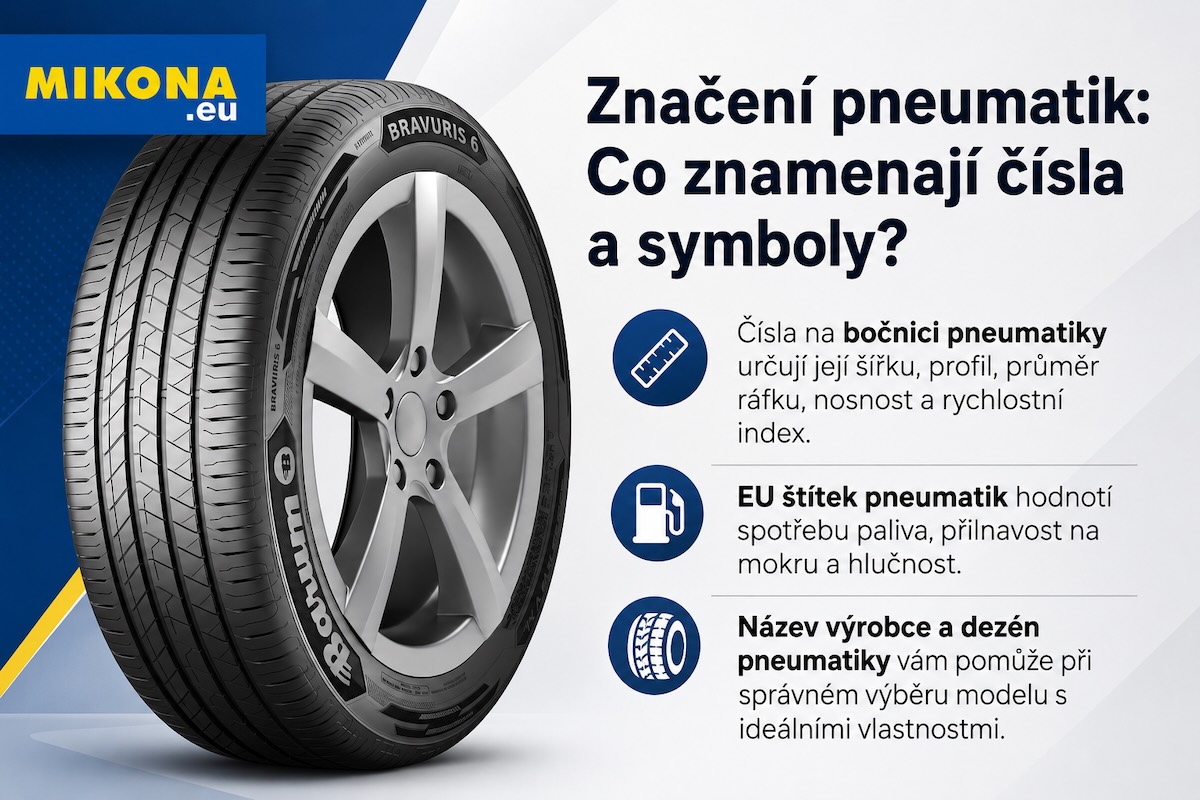 Značení pneumatik: Co znamenají čísla a symboly? Autor - Mikona