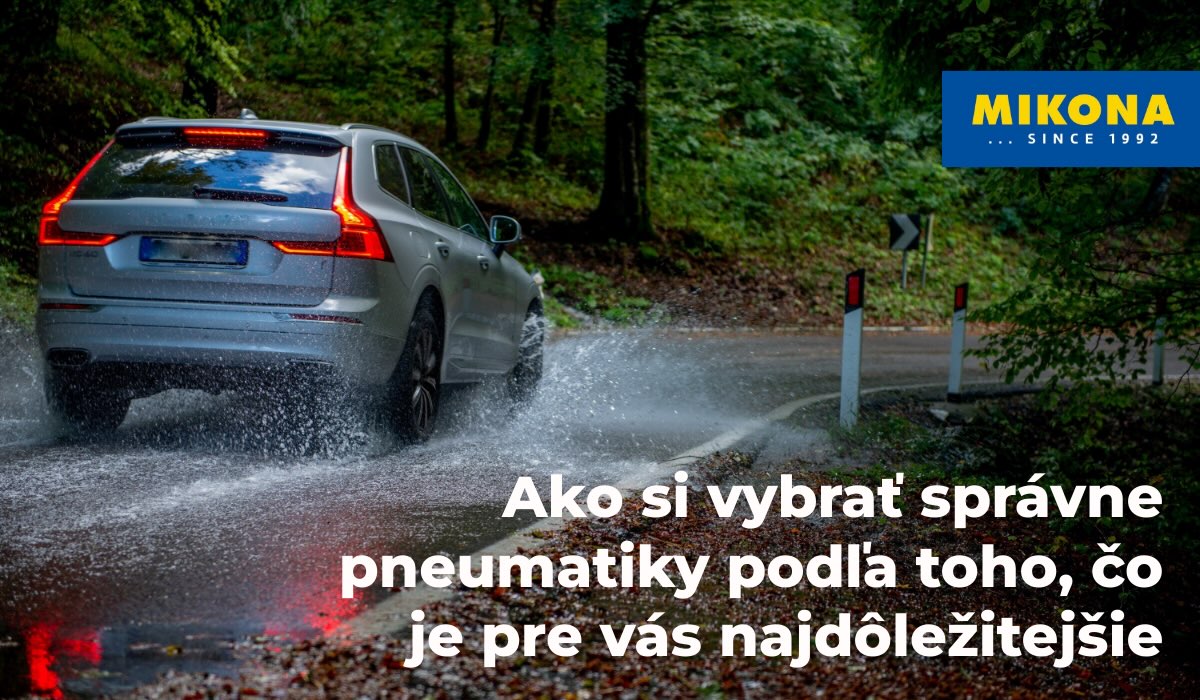 Ako si vybrať správne pneumatiky podľa toho, čo je pre vás najdôležitejšie – auto jazdí po mokrej lesnej ceste