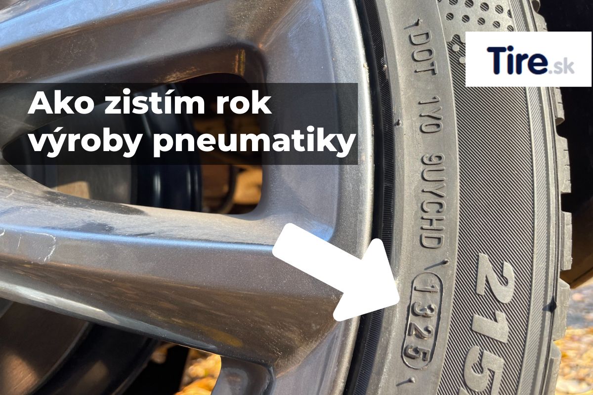 Kód DOT na bočnici pneumatiky – príklad označenia roku výroby