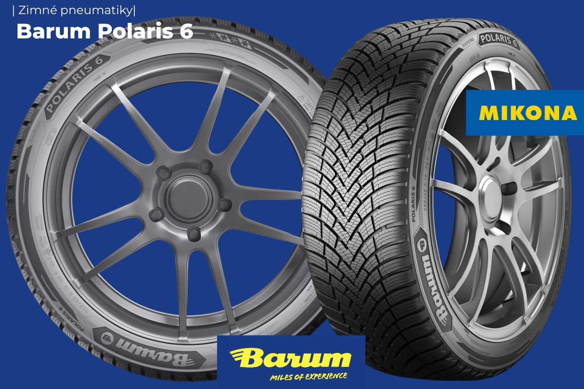 Detail zimnej pneumatiky Barum Polaris 6 s viditeľným dezénom a logom značky.