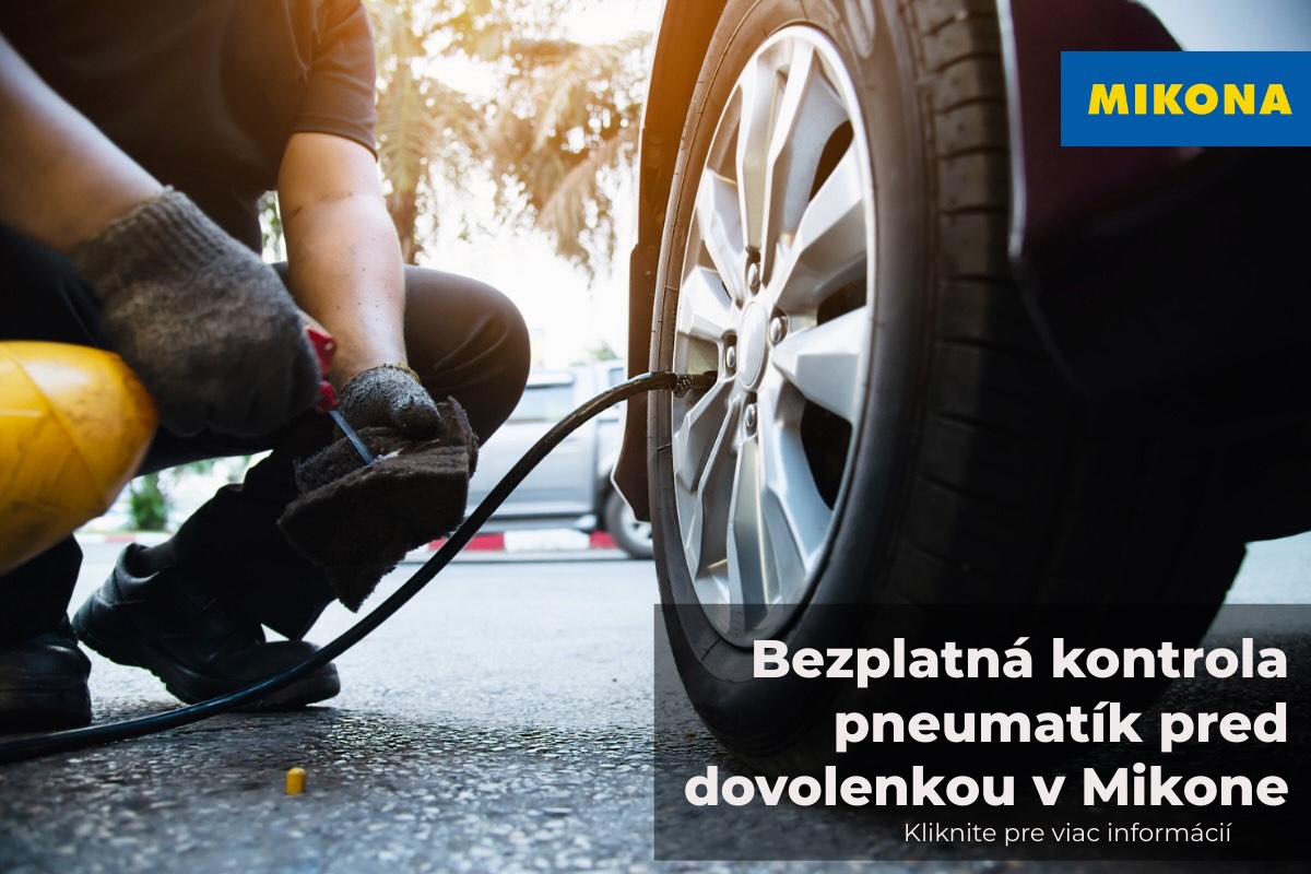 Skontrolujte si tlak v pneumatikách pred dovolenkou. Ušetríte peniaze, predídete defektu a zvýšite bezpečnosť. Viac tipov v článku Mikona.sk.