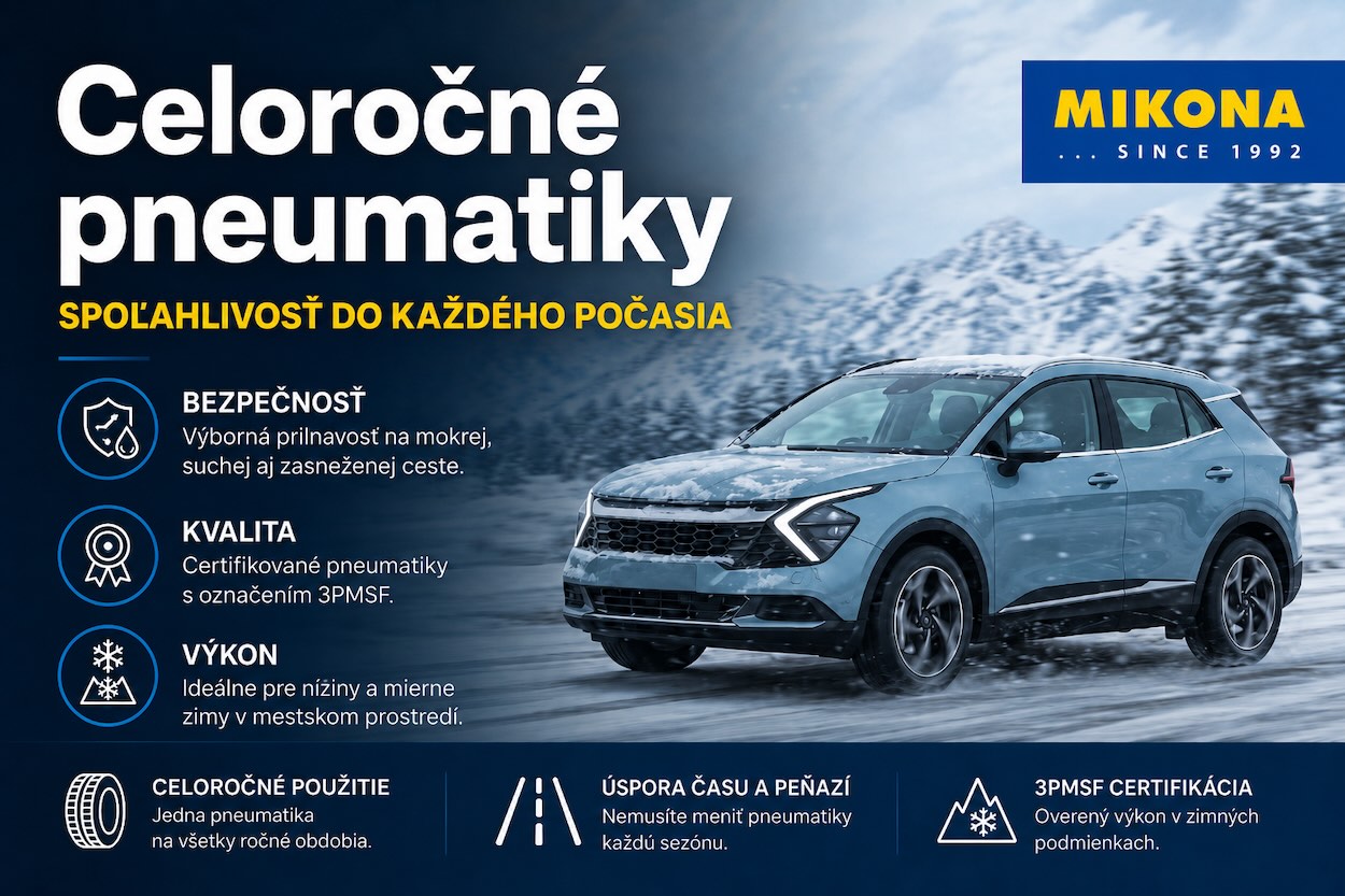 Celoročné pneumatiky na Slovensku – výhody, nevýhody, označenie a legislatíva