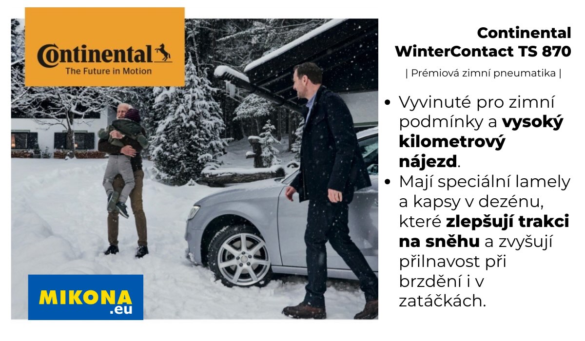 Continental WinterContact TS 870 – jistota, záběr a bezpečí v každé zimě