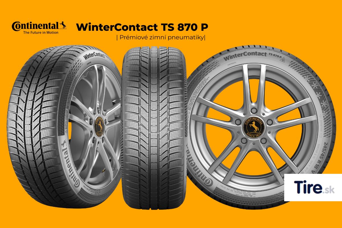 Zimní pneumatika Continental WinterContact TS 870 P pro výkonné osobní vozy a SUV, nabízí spolehlivou přilnavost, krátkou brzdnou dráhu a vysokou bezpečnost na sněhu i mokré vozovce.