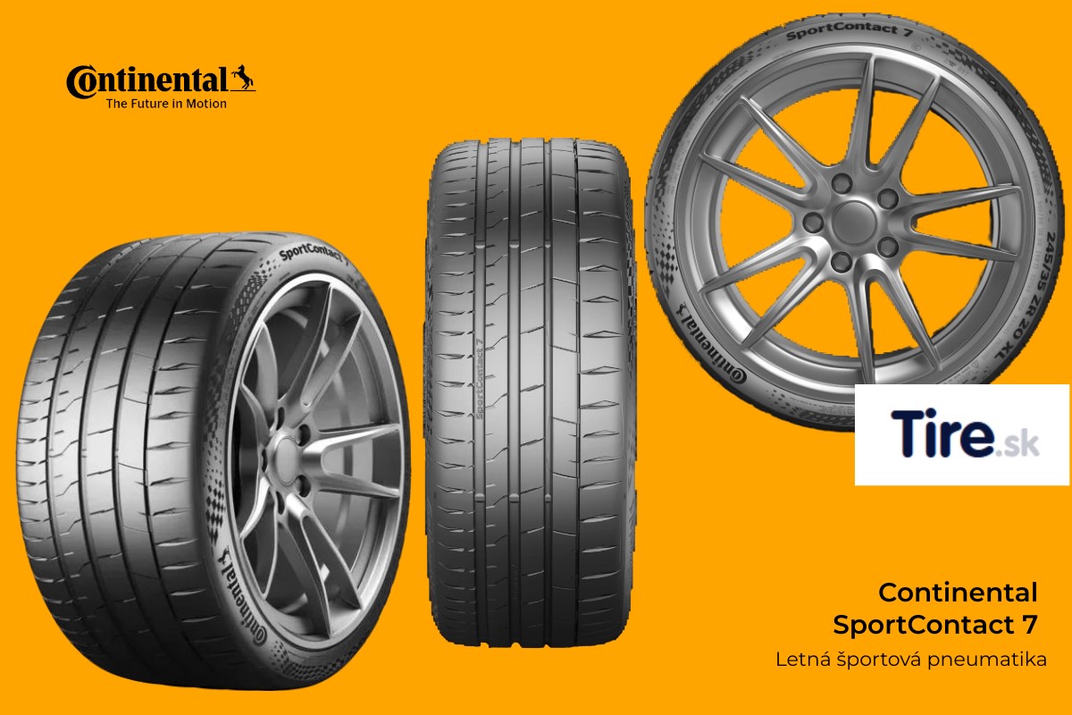 Dezén pneumatiky Continental SportContact 7 ponúka maximálnu priľnavosť a presné riadenie aj pri vysokých rýchlostiach vďaka asymetrickému športovému profilu a adaptívnej zmesi BlackChili.
