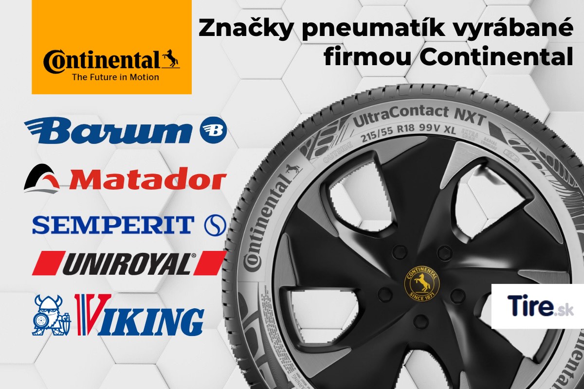 Vedeli ste, že Continental vlastní aj značky Barum, Matador a ďalšie? Prečítajte si prehľad všetkých značiek a ich výhod pre vodičov.