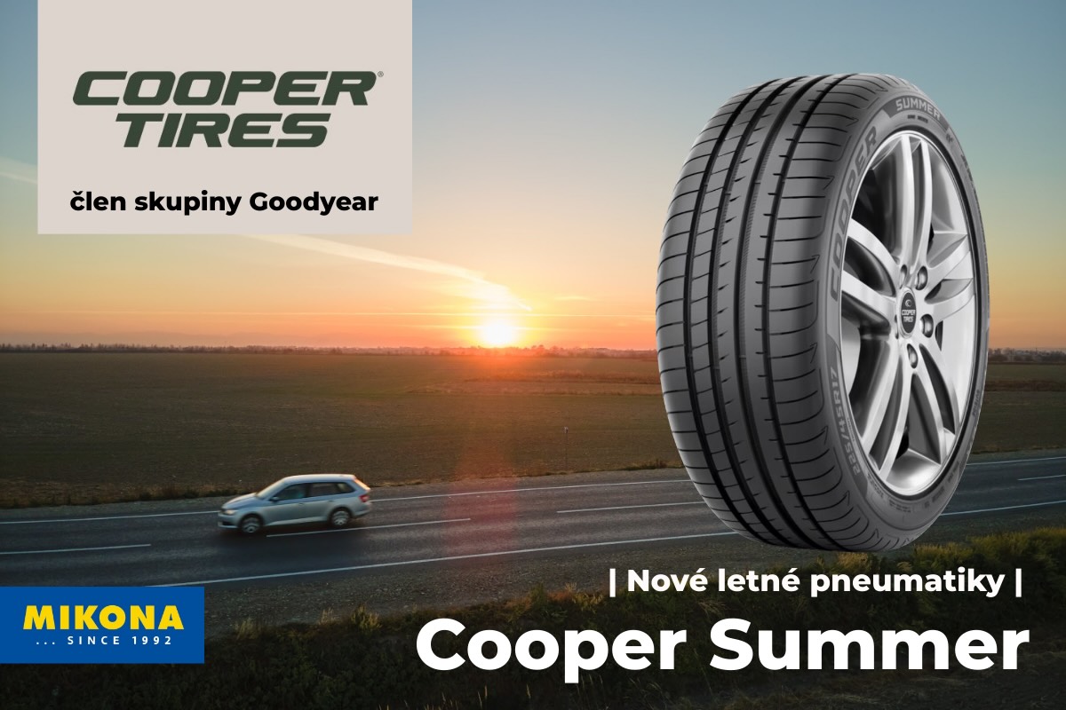 Cooper Summer letné pneumatiky – novinka značky Cooper Tires, dezén pre bezpečnú jazdu v lete