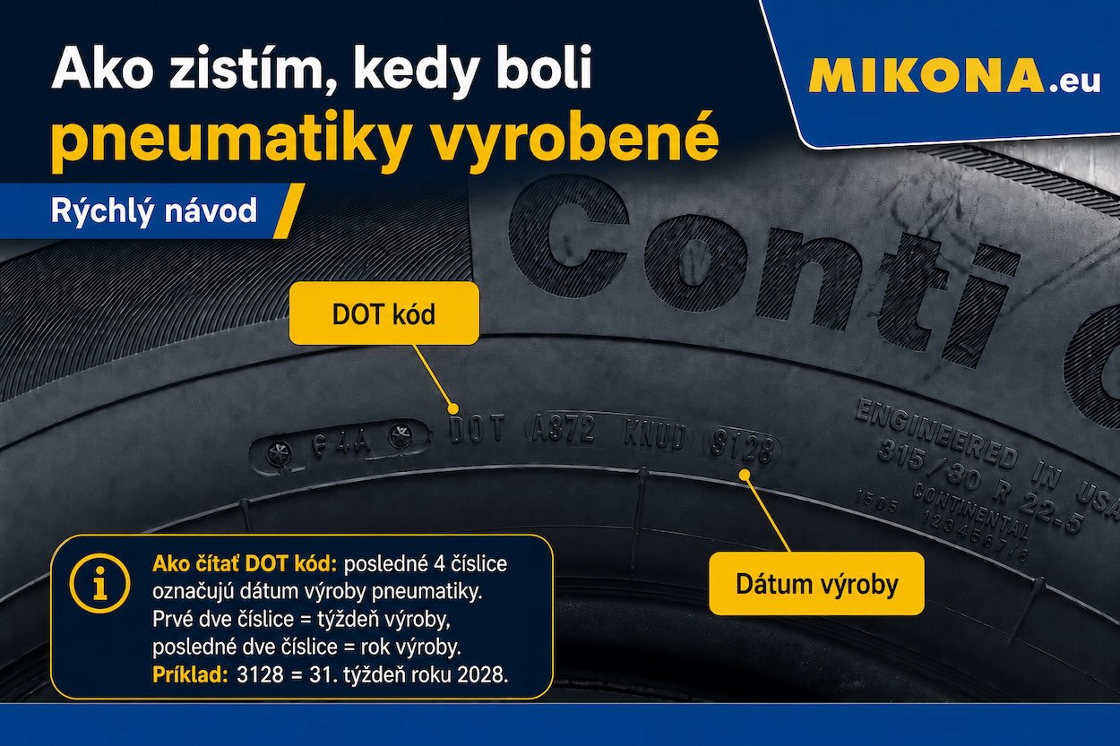 Ako čítať DOT kód pneumatiky
