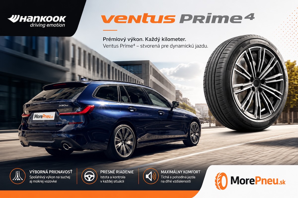 Hankook Ventus Prime4 K135 – letná pneumatika pre osobné autá