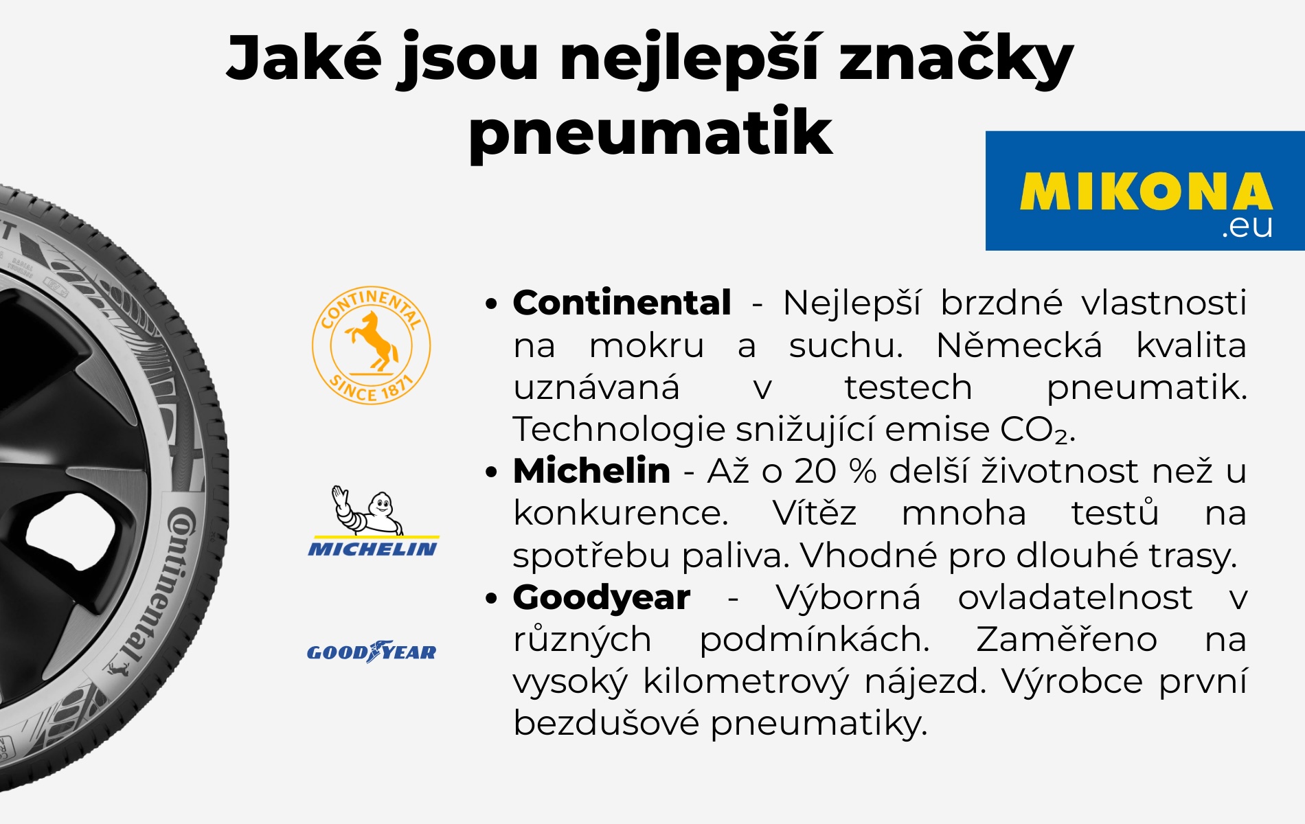Jaké jsou nejlepší značky pneumatik