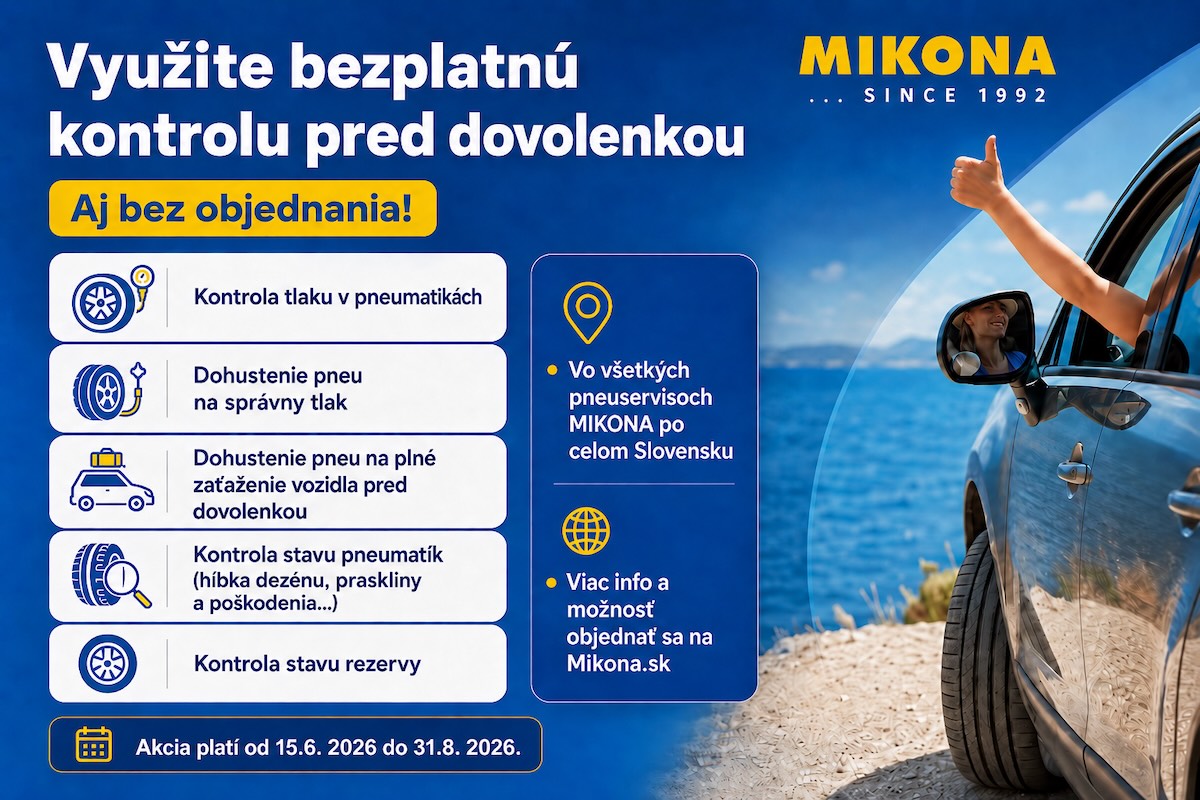 Mikona aj tento rok ponúka bezplatnú kontrolu pneumatík pred dovolenkou