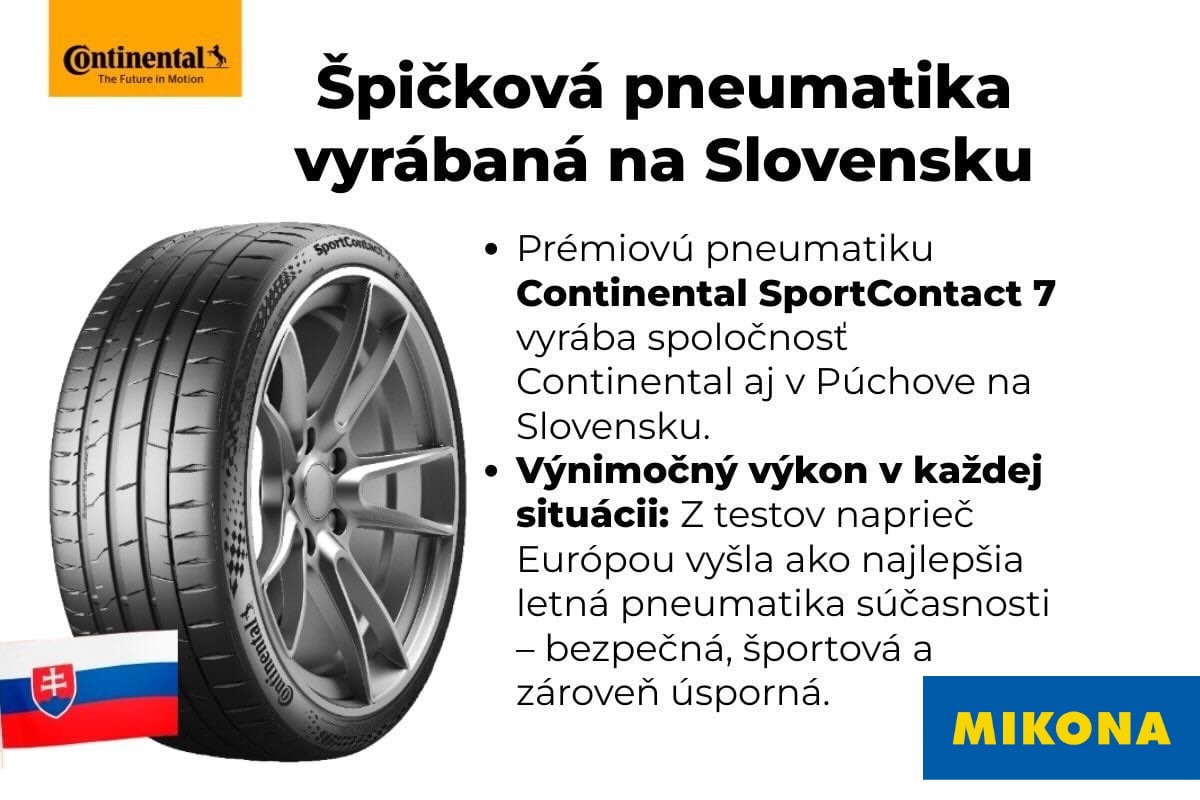 Kvalitná pneumatika vyrábaná na Slovensku.