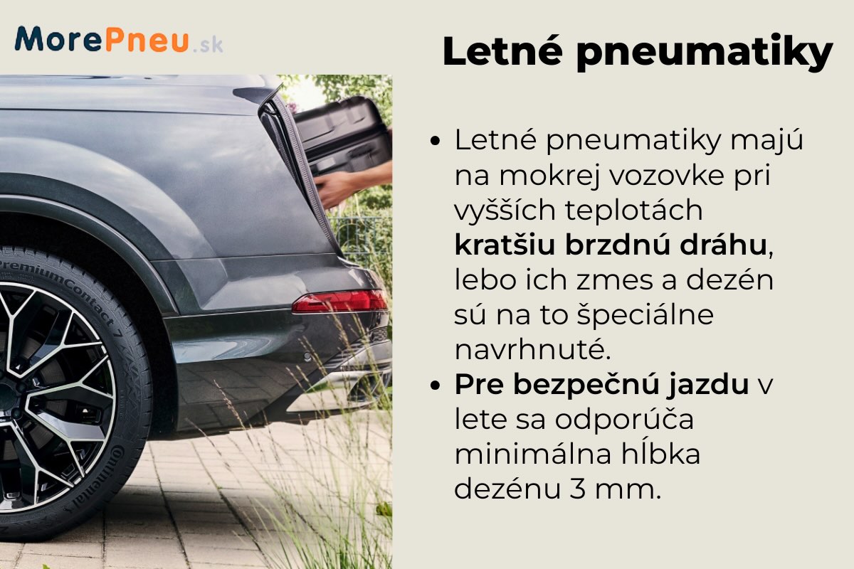 Letné pneumatiky ovplyvňujú nielen komfort jazdy, ale aj spotrebu paliva, brzdnú dráhu a celkovú životnosť.
