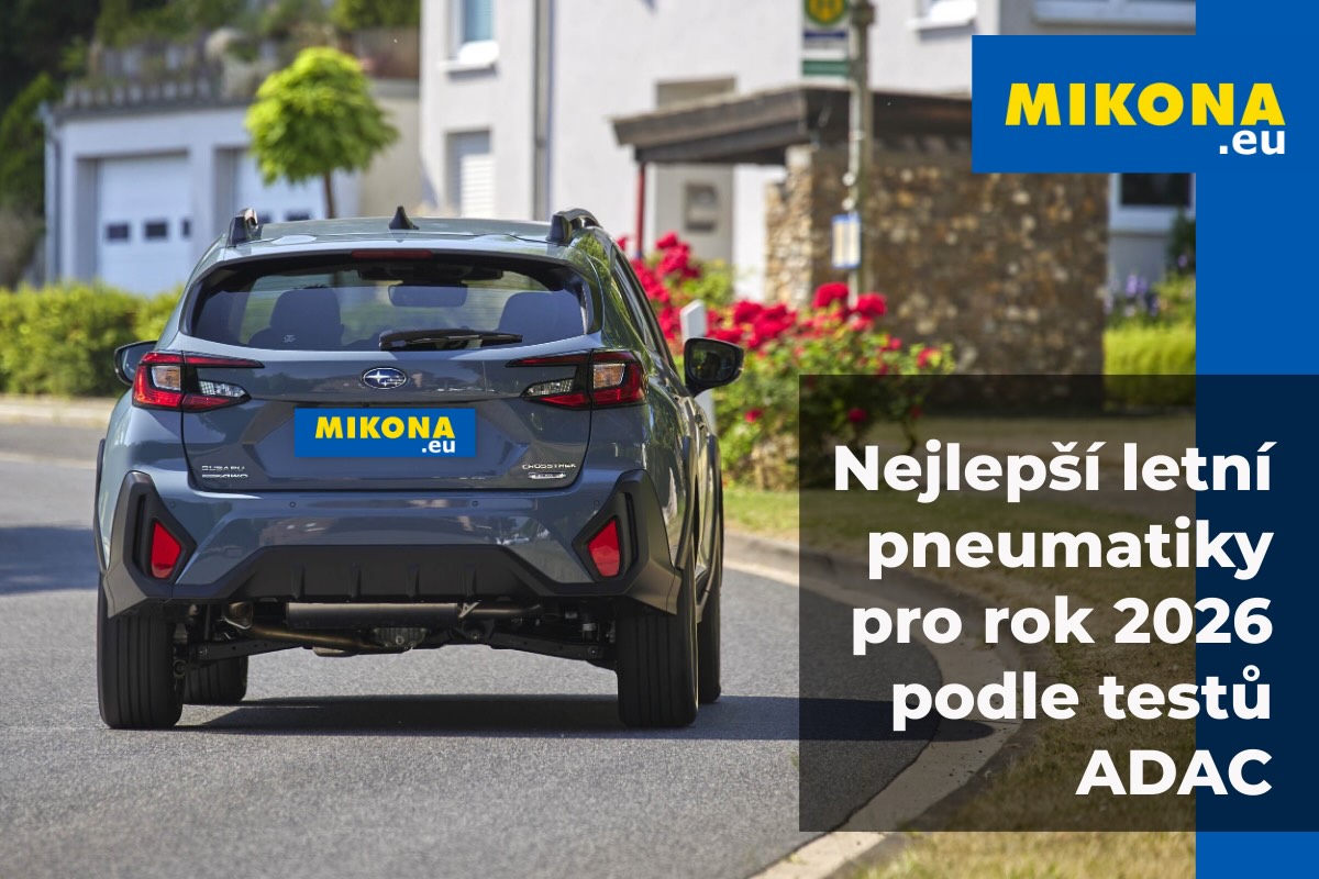 Nejlepší letní pneumatiky pro rok 2026 – moderní auto s kvalitními pneumatikami na silnici