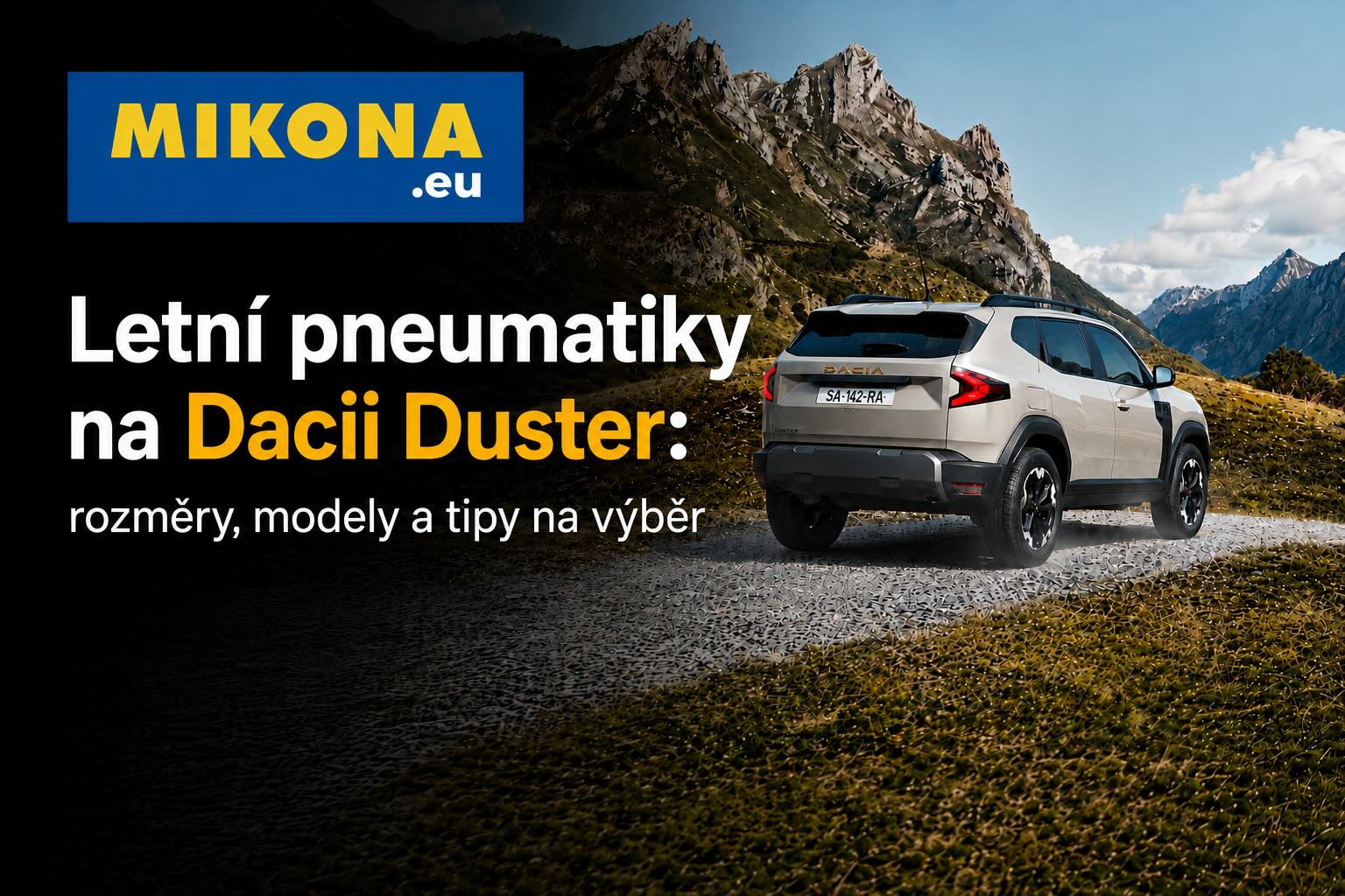 Letní pneumatiky na Dacii Duster — doporučené rozměry a modely pro kompaktní SUV