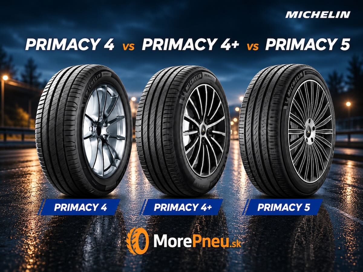 Michelin Primacy 4 vs. 4+ vs. 5 — Morepneu.sk Porovnanie Michelin Primacy 4, Primacy 4+ a Primacy 5 — letné pneumatiky prémiovej triedy