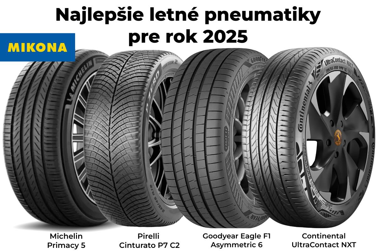 Najlepšie letné pneumatiky pre osobné autá dostupné na Mikona.sk.