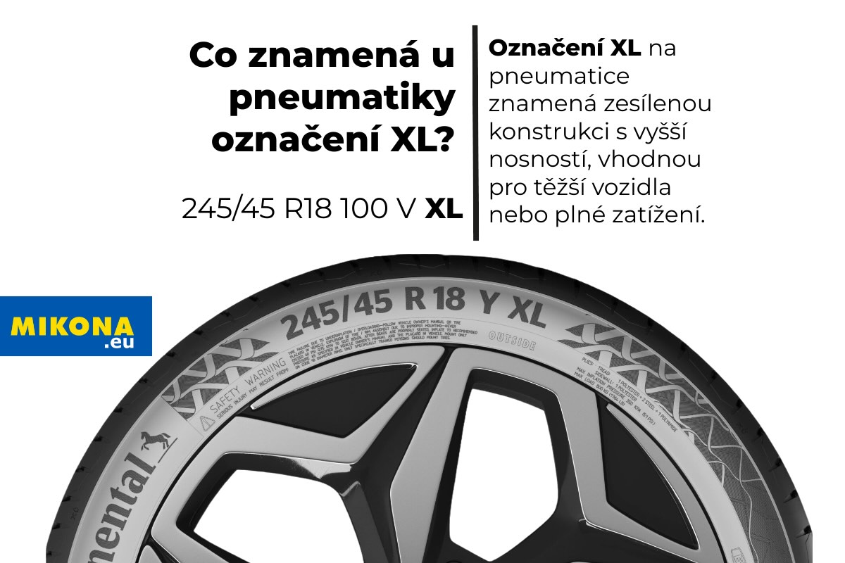Označení XL na pneumatice znamená vyšší nosnost – ideální pro SUV a dodávky.